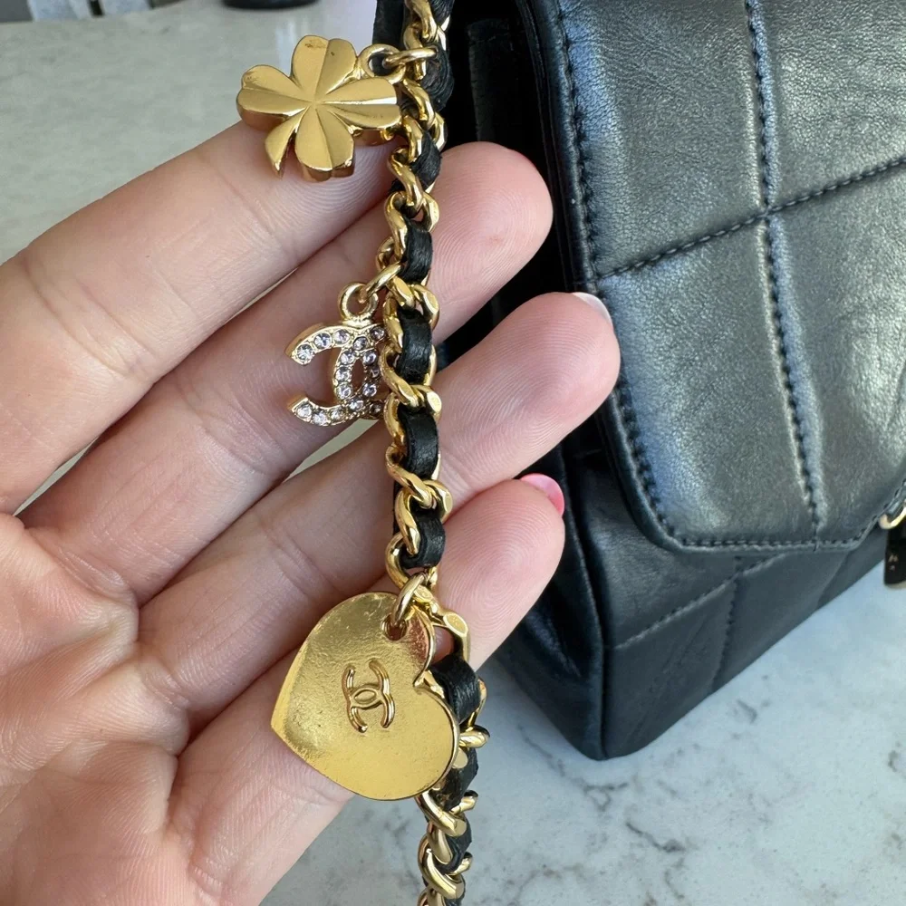 RARE Chanel Lucky Charm Chocolate Bar Flap Bag Black Gold 13 Series Collector - Picture 3 of 15